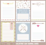 Set of journaling card with hand drawn arrow