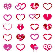 Heart icon set N10
