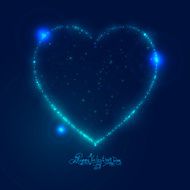 Love heart background from beautiful bright stars N4