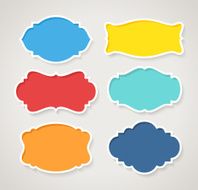 Set of colorful vintage labels