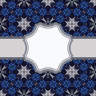 Vintage vector flower frame N177