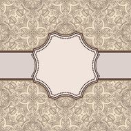 Vintage vector flower frame N178