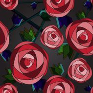 Seamless flower background with roses