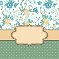 Vintage vector flower frame N180