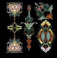Color Decorate Vintage Design Elements
