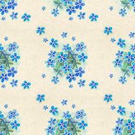 Seamless pattern with watercolor flowers N15
