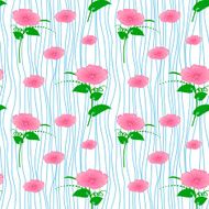 seamless background with pink flowers