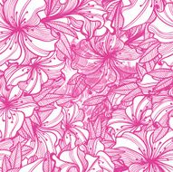 Monochrome floral seamless pattern N3
