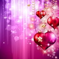 Valentine&#039;s Day Flyer with a glitter background N2