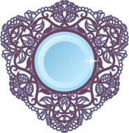 Decorative vintage frame Triaxial ornamental pattern