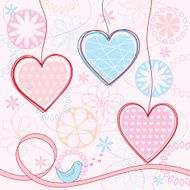 Valentine&#039;s background Vector illustration