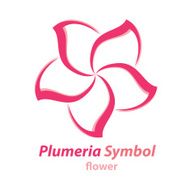 Plumeria (frangipani) flower symbol