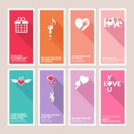 Set of Valentines day greeting cards N15