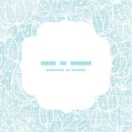 Blue lace flowers textile frame square pattern background