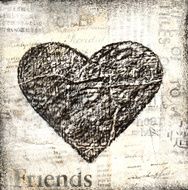 grunge heart collage