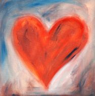Hazy red heart