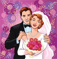 Happy Newly Wedded Couple