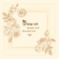 Vintage vector postcard in Victorian style N3