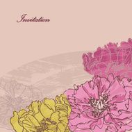 Spring holidays peony invitation