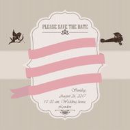 Wedding invitation with airplane N2