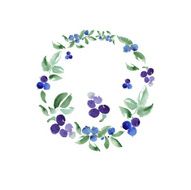 Watercolor floral ornament in a circle Vector