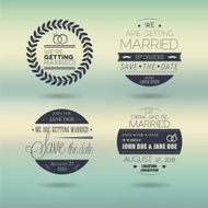 Round wedding stamps