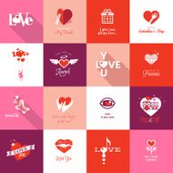 Set of Valentines day icons N3