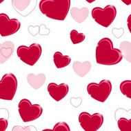 Happy Valentines Day seamless pattern background with heart Vector illustration N2