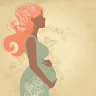 Silhouette of pregnant woman N11