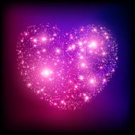 Sparkle bright pink heart