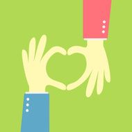 hand showing heart