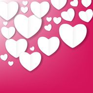 Happy Valentines Day card with heart Vector illustration N155
