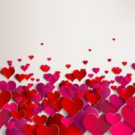 Valentines day Abstract paper hearts Love N20