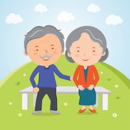 Lovely elderly couple
