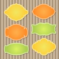 Vector set of vintage frames N3