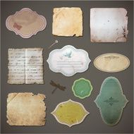 Vintage elements set
