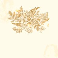 Vector vintage card in Victorian style