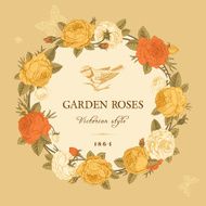 Vintage vector card Victorian style