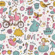 Romantic seamless pattern N51