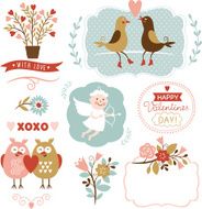 Valentine s day graphic elements