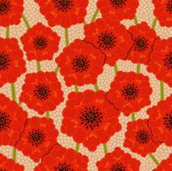 Seamless pattern with poppies N13