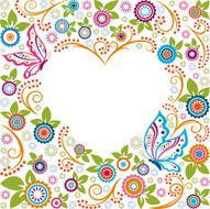 Valentine Butterfly Heart Shape Frame