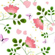 romantic floral background seamless