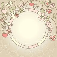 card with birds and flowers