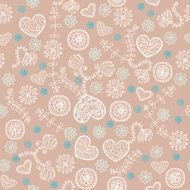 Cocoa marshmallow and mint seamless pattern