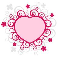 Heart Shape Floral Frame