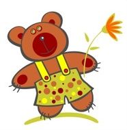 Bear with flower N8