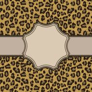 Vintage vector leopard frame N6