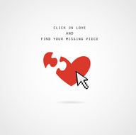 click and find love valentine card