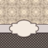 Vintage vector flower frame N183